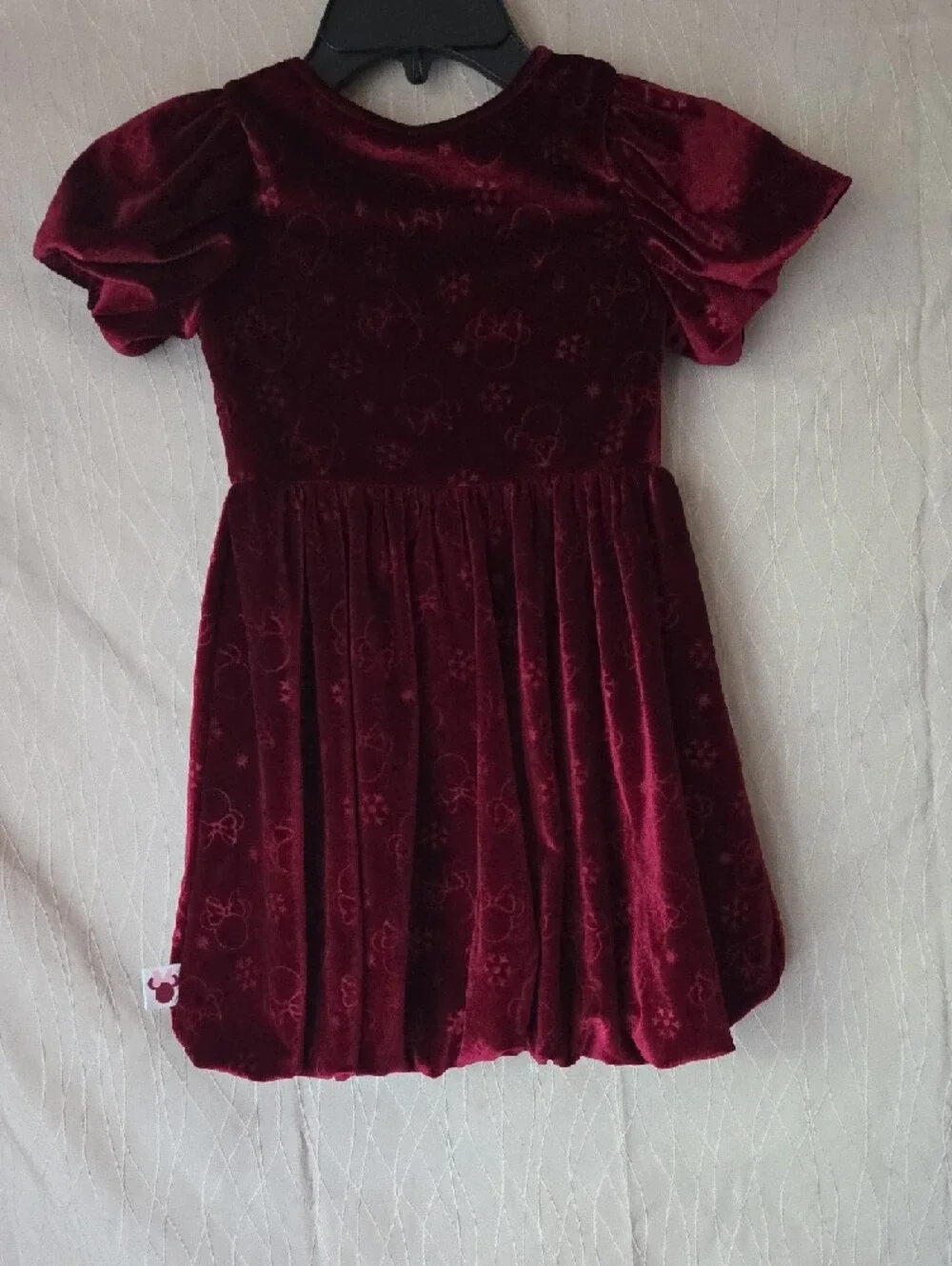 Disney Girls Burgundy Minnie‎ Velvet Dress